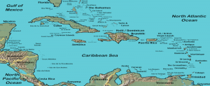map of the caribbean