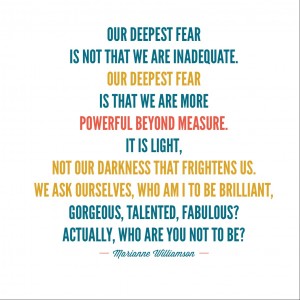 Marianne Williamson quote on fear of success