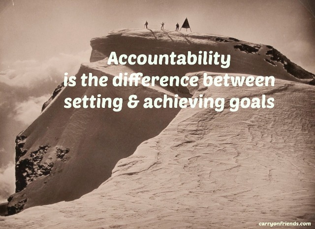 accountability is the difference with people on a mountain