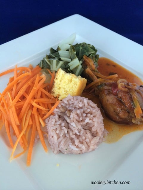 Jamaican Food from Woolery Kitchen on a White Plate